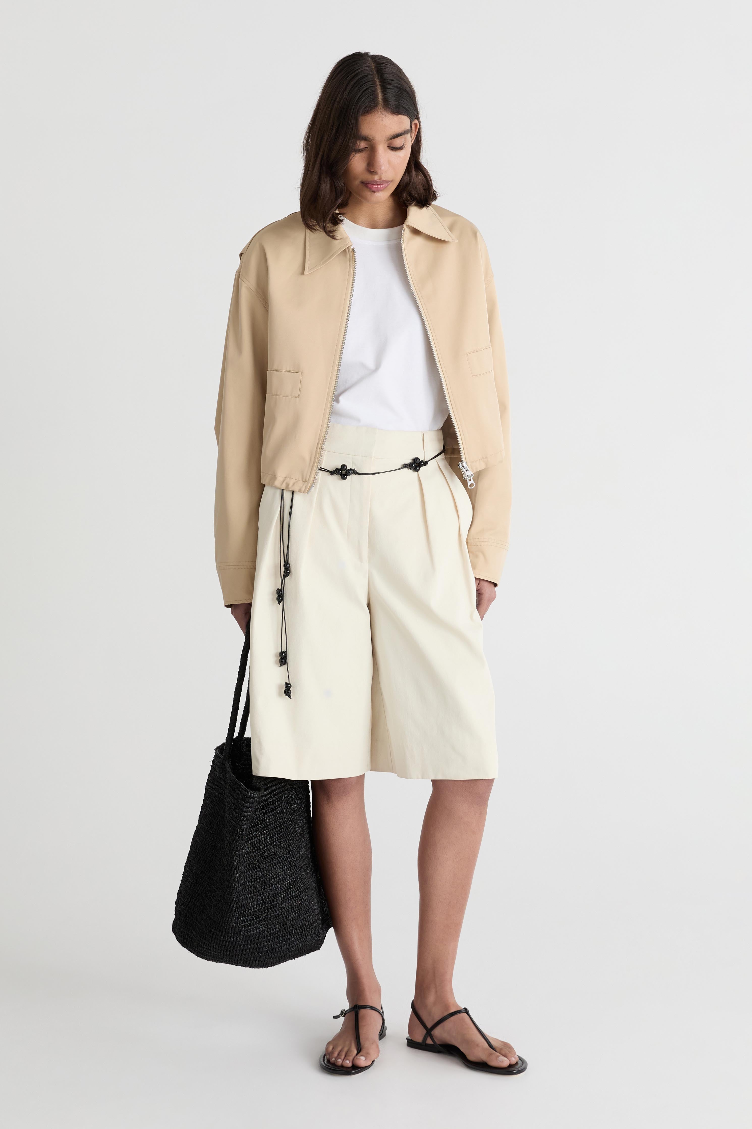 Friends With Frank The Ebony Jacket in Biscuit - outfit inspiration
