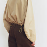 Friends With Frank The Ebony Jacket in Biscuit - close up
