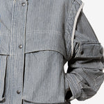 Isabel Marant Edany Jacket in Blue And White - detail view
