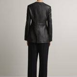 A Emery Esme Leather Jacket in Black - detail view