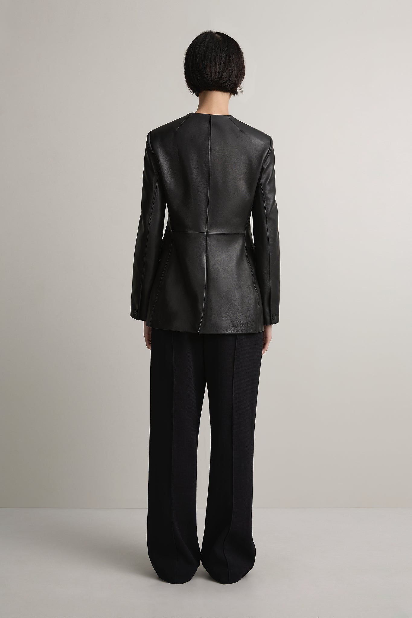 A Emery Esme Leather Jacket in Black - detail view