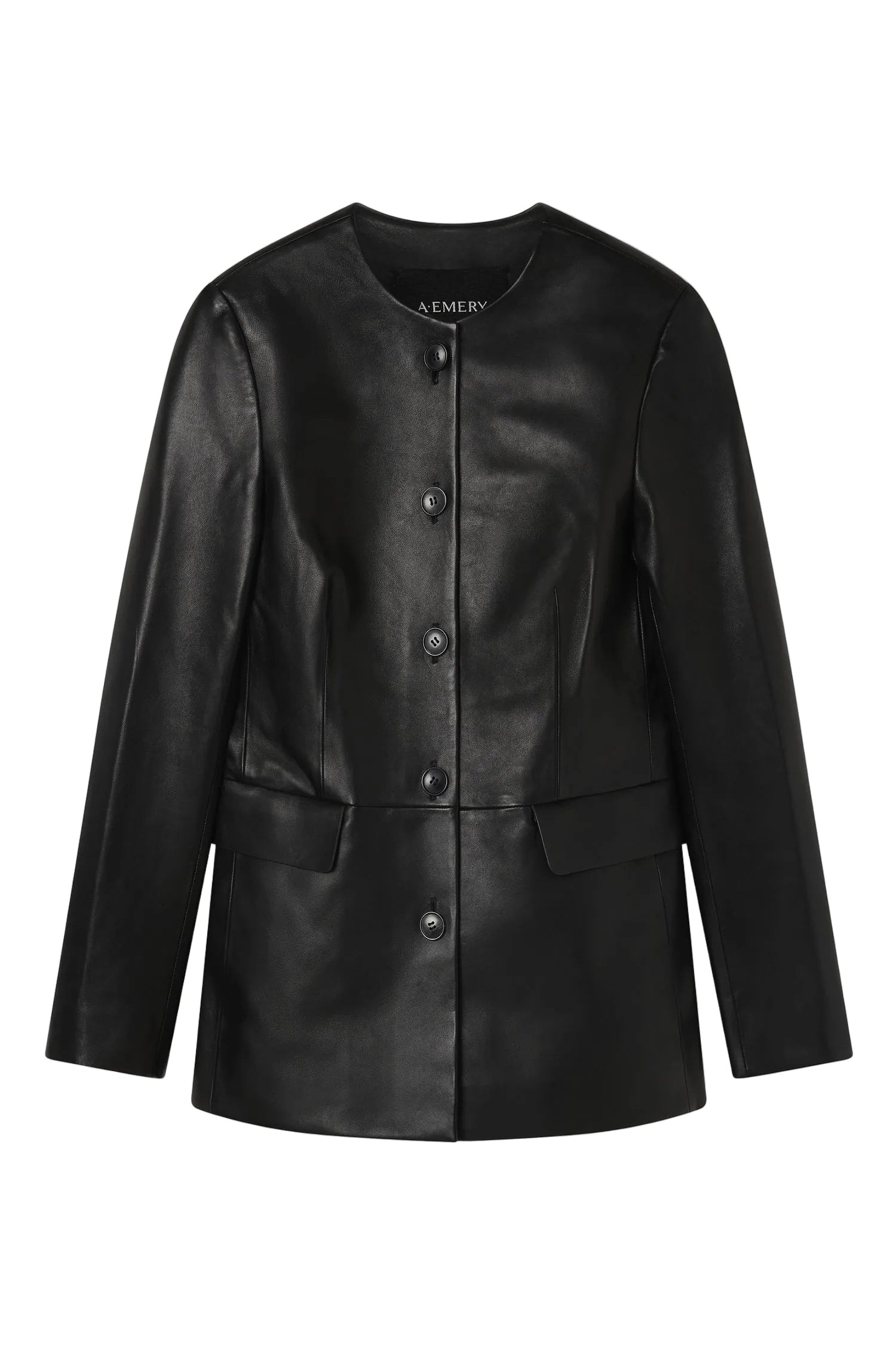 A Emery Esme Leather Jacket in Black