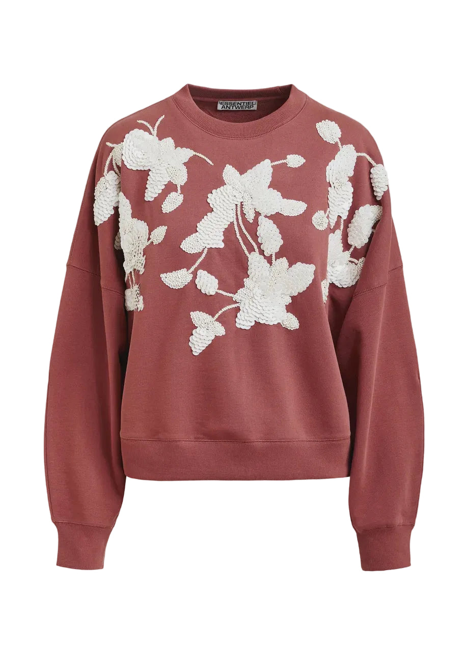Essentiel Antwerp Jaga Sweatshirt in Etruscan Red