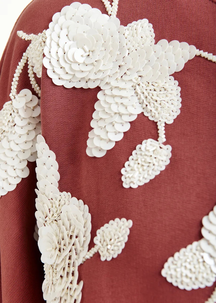 Essentiel Antwerp Jaga Sweatshirt in Etruscan Red