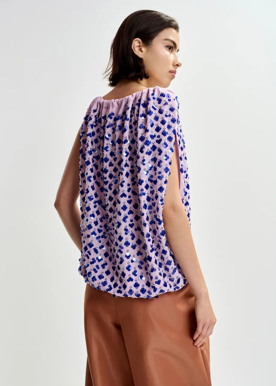 Essentiel Antwerp Jocelyn Top in Bright Mauve