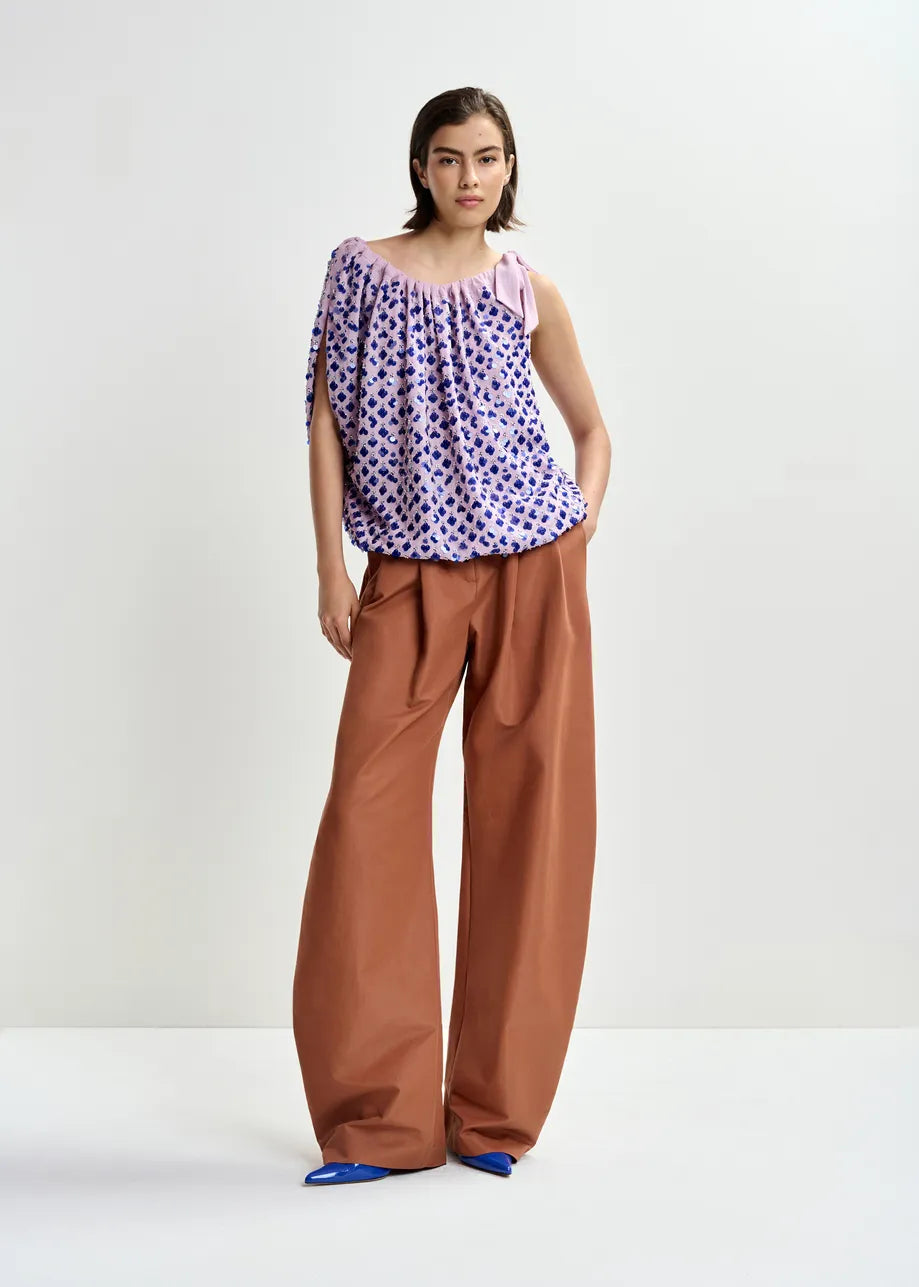 Essentiel Antwerp Jocelyn Top in Bright Mauve