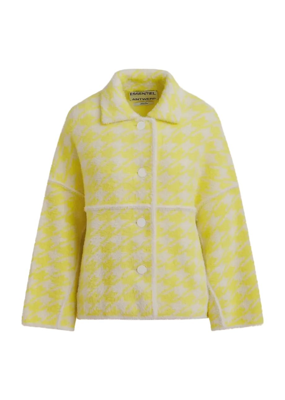 Essentiel Antwerp Joking Cardigan in Lemon Squeeze