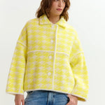 Essentiel Antwerp Joking Cardigan in Lemon Squeeze