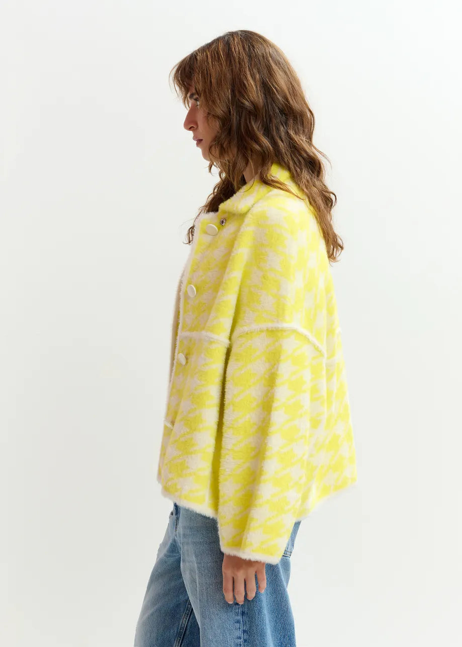 Essentiel Antwerp Joking Cardigan in Lemon Squeeze