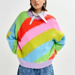 Essentiel Antwerp Jolor Striped Pullover in Orange Brulee