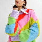 Essentiel Antwerp Jolor Striped Pullover in Orange Brulee