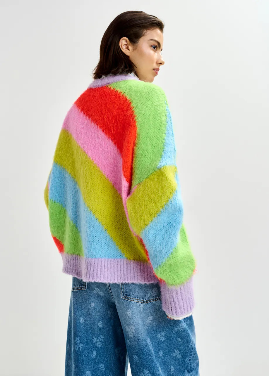 Essentiel Antwerp Jolor Striped Pullover in Orange Brulee