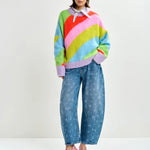 Essentiel Antwerp Jolor Striped Pullover in Orange Brulee