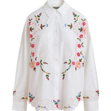 Essentiel Antwerp Jayme Embroidered Shirt in White