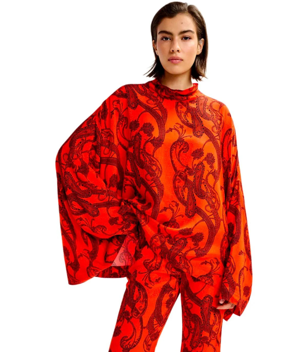 Essentiel Antwerp Joyetta Top in Orange Brulee