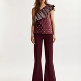 Essentiel Antwerp Klever Knitted Pant in Deep Wine
