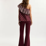 Essentiel Antwerp Klever Knitted Pant in Deep Wine