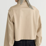 Friends With Frank The Esther Cropped Trench in Walnut