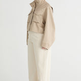 Friends With Frank The Esther Cropped Trench in Walnut