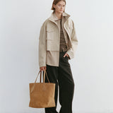 Friends With Frank The Esther Cropped Trench in Walnut