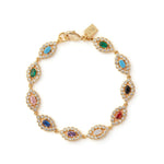 Crystal Haze Evil Eye Bracelet in Rainbow