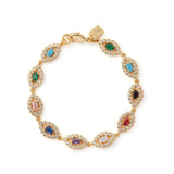 Crystal Haze Evil Eye Bracelet in Rainbow
