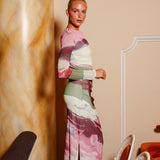 Aston Studio Ezli Mesh Dress in Retro Resin - side view