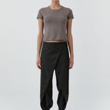 St Agni Fine Merino Wool Baby Tee in Vapor