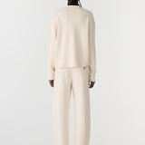 Bassike Fleece Popover Sweat in Ecru