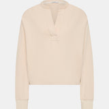 Bassike Fleece Popover Sweat in Ecru