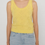 Frame The Cashmere Airy Tank in Marigold - side view