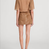 Frame The Flutter Shirt in Taupe Multi Plaid