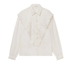 Frame The Poplin Equestrian Shirt in White
