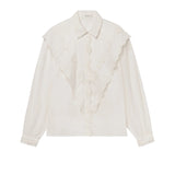 Frame The Poplin Equestrian Shirt in White