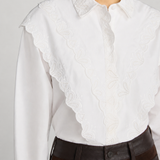 Frame The Poplin Equestrian Shirt in White - styled look