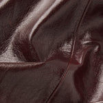 Frame The Veda Leather Skirt in Currant - close up