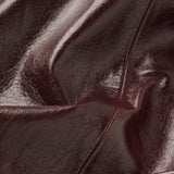 Frame The Veda Leather Skirt in Currant - close up