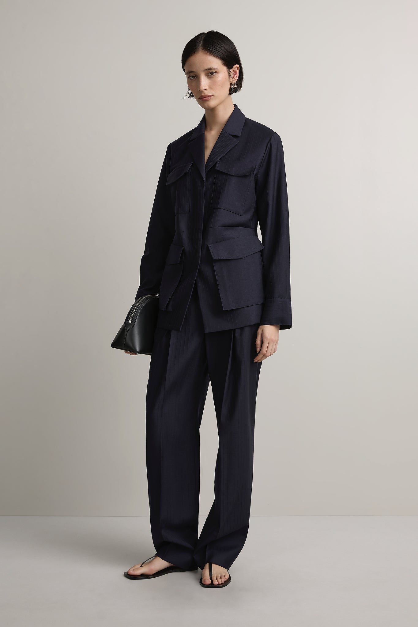 A Emery Frank Jacket in Ink - side view