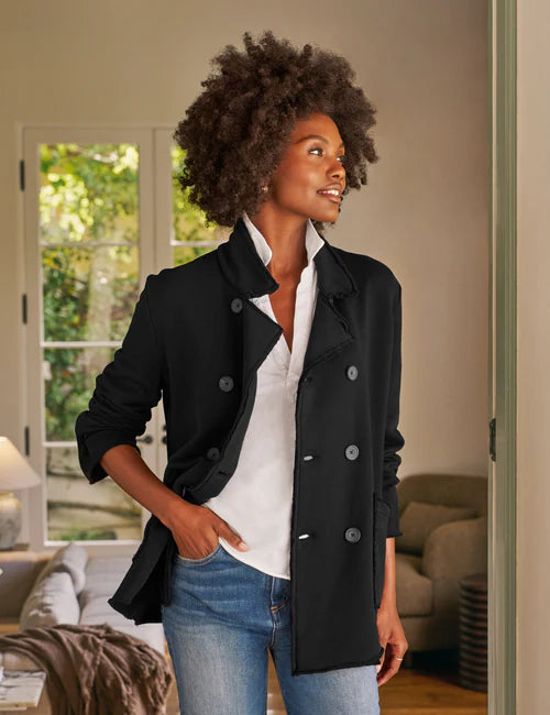 Frank & Eileen Belfast Sweatshirt in Peacoat Black - side view