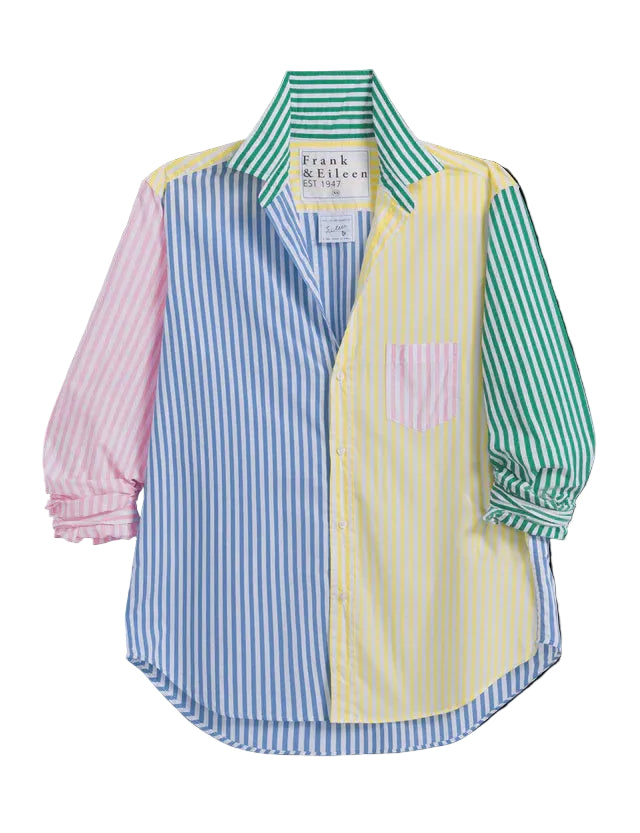 Frank and Eileen Eileen Relaxed Shirt in Colourblock Stripe