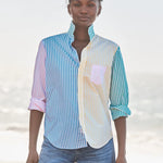 Frank and Eileen Eileen Relaxed Shirt in Colourblock Stripe
