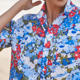Frank and Eileen Eileen Relaxed Shirt in Floral Blue Red Green