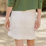 Frank & Eileen Jameson Skirt in Chalk - detail view