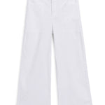Frank & Eileen Limerick Crop Wide Leg Carpenter Pant in White