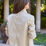 Frank and Eileen Mini Belfast Cropped Linen Peacoat in Cement
