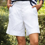 Frank & Eileen Waterford 7.5" Golf Short in White - side view