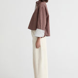 Friends With Frank The Freya Shirt in Plum Check