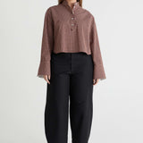 Friends With Frank The Freya Shirt in Plum Check