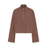 Friends With Frank The Freya Shirt in Plum Check