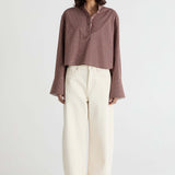 Friends With Frank The Freya Shirt in Plum Check